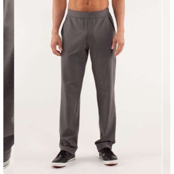 Lululemon Men’s XXL Trainer Pant Luon Relaxed Sweatpants Drawstring Stretch Grey - Picture 1 of 12